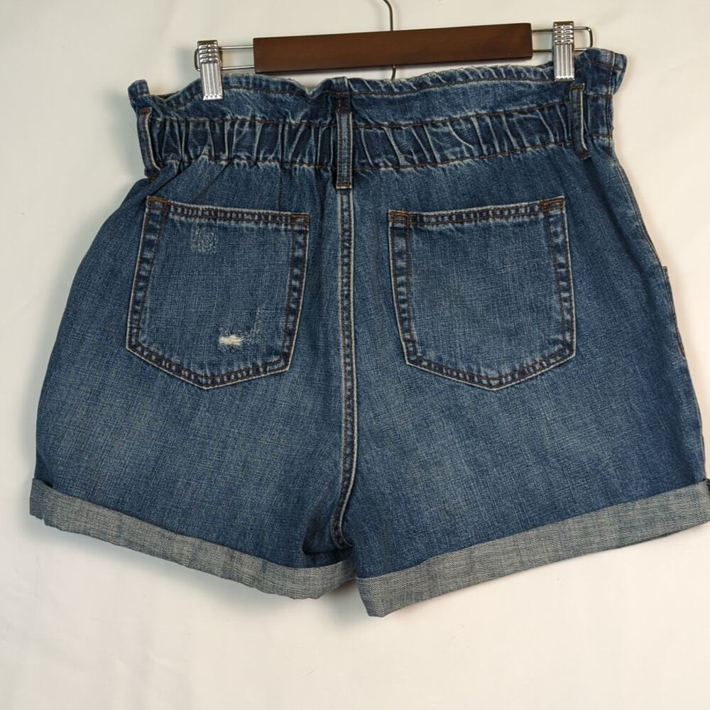 STS Blue Paper bag Button Fly Denim Jean Shorts - Women's 30 Waist - Picture 2 of 5